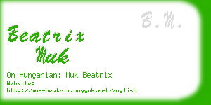 beatrix muk business card